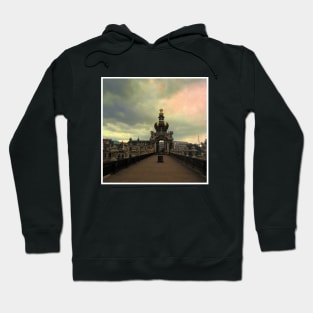 Retro rainbow sky Dresden Germany sightseeing trip photography from city scape Europe trip Hoodie